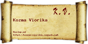 Kozma Viorika névjegykártya
